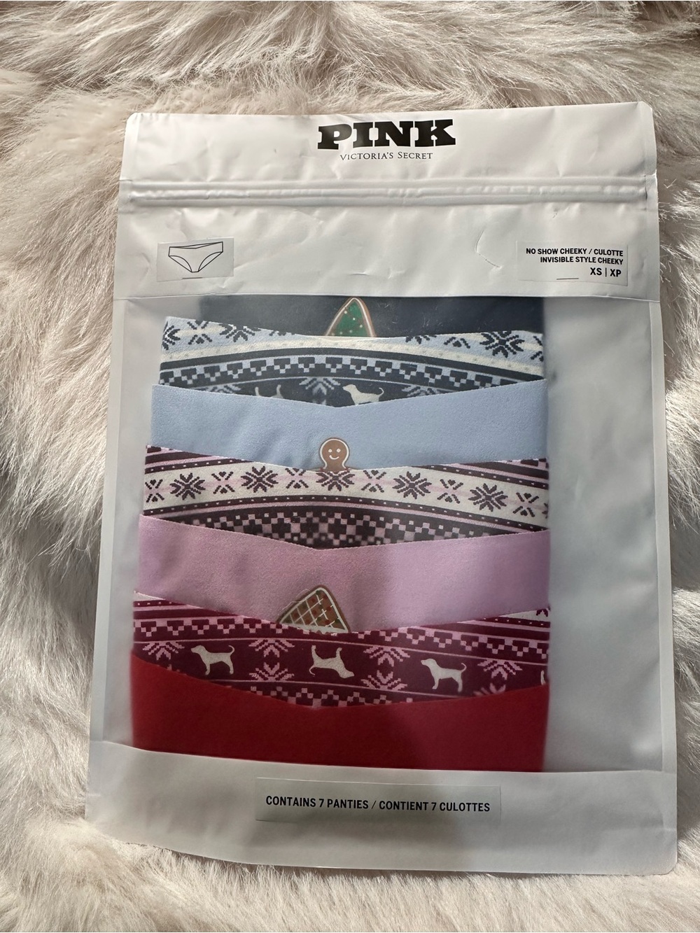 Victoria's Secret - PINK Black, White, Gray, Maroon Cheeky Panty Pack